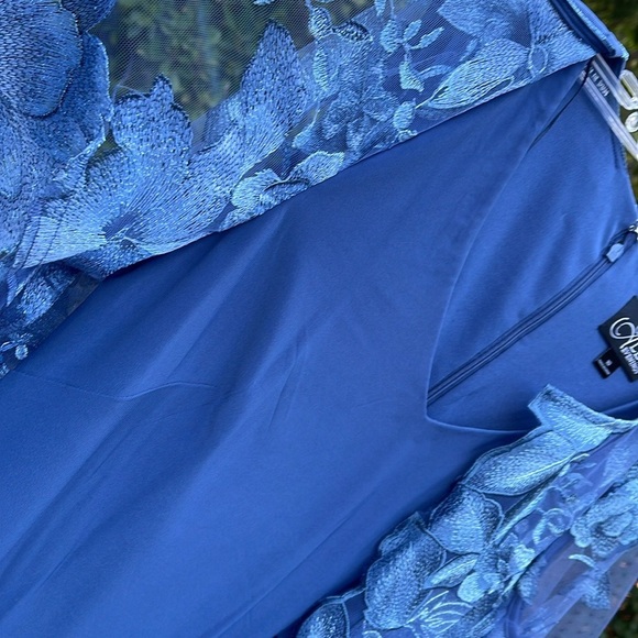 Alex Evenings Round Neck Floral Embroidered 3/4 Sleeve Jacket Dress - Picture 10 of 11